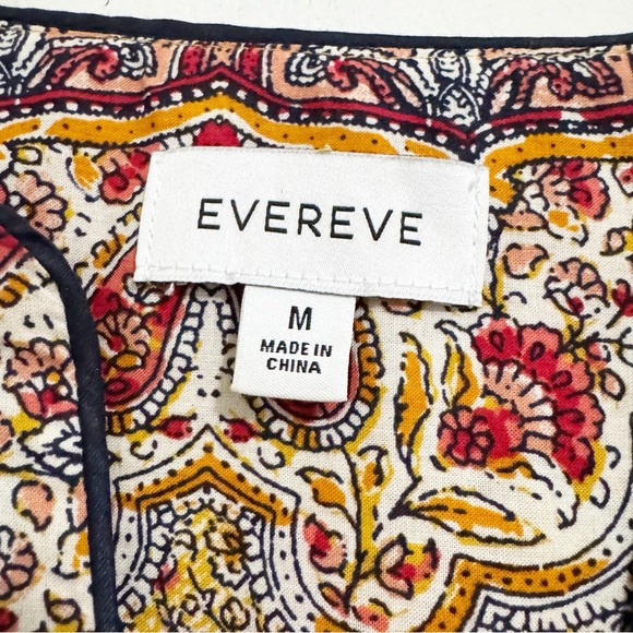 EVEREVE Eva Mixed Floral Peasant Top Medium - Picture 6 of 13